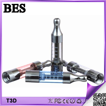 Replaceable Bottom Dual Coil E Cig Clearomizer T3d